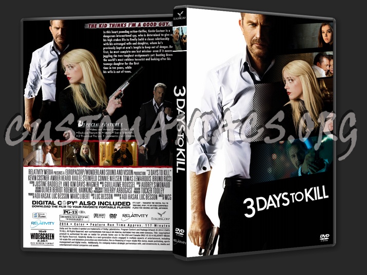 3 Days To Kill dvd cover