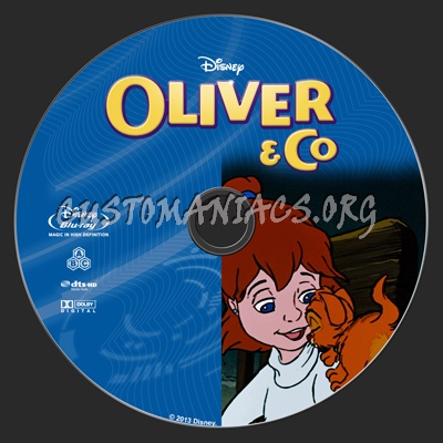 Oliver & Company blu-ray label