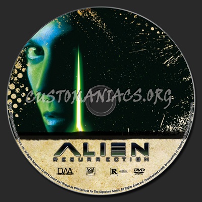 Alien: Resurrection dvd label