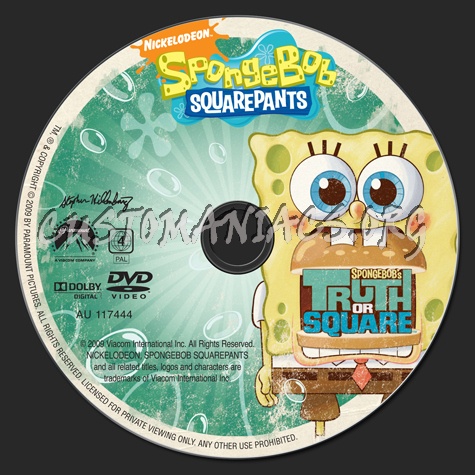 Spongebob Squarepants Truth or Square dvd label - DVD Covers & Labels ...