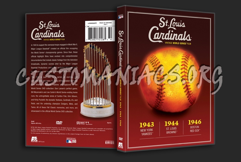 St Louis Cardinals Vintage World Series Film dvd cover