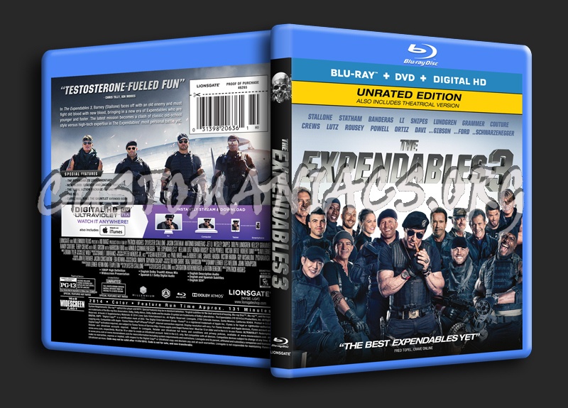 The Expendables 3 blu-ray cover