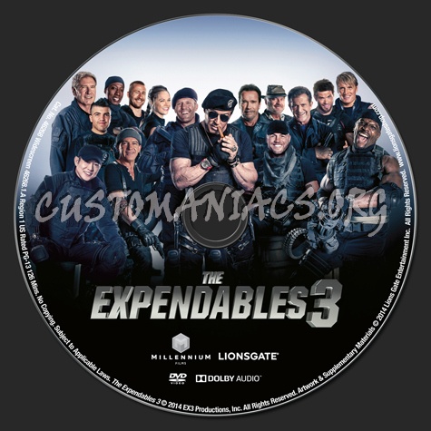 The Expendables 3 dvd label