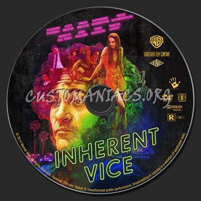 Inherent Vice dvd label