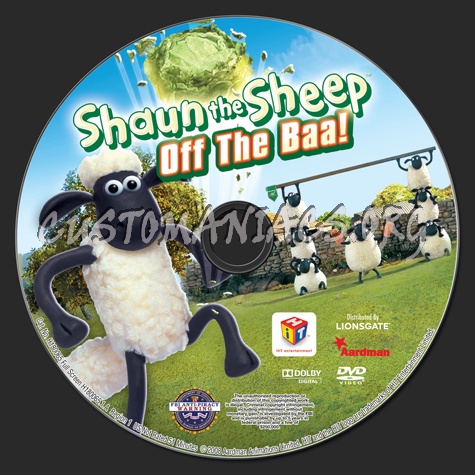 Shaun the Sheep Off the Baa! dvd label