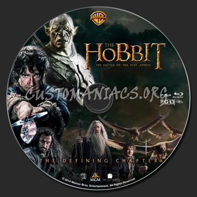 The Hobbit: The Battle Of The Five Armies blu-ray label