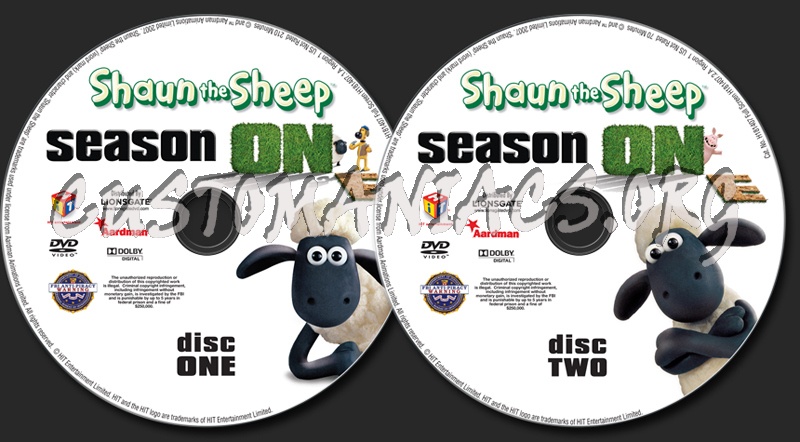 Shaun the Sheep Season 1 dvd label DVD Covers Labels by