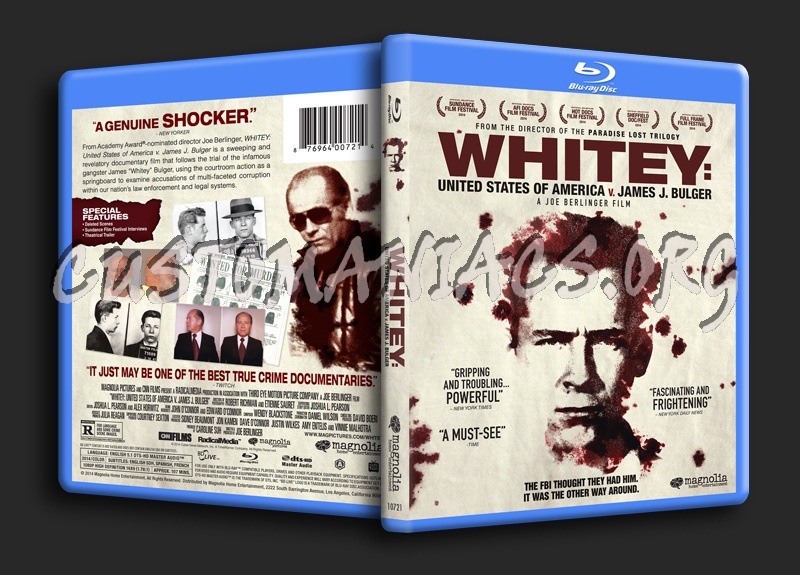 Whitey United States of America v james J Bulger blu-ray cover