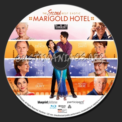 The Second Best Exotic Marigold Hotel blu-ray label