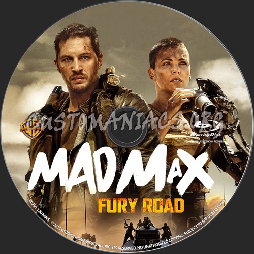 Mad Max Fury Road blu-ray label