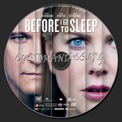 Before I Go To Sleep dvd label