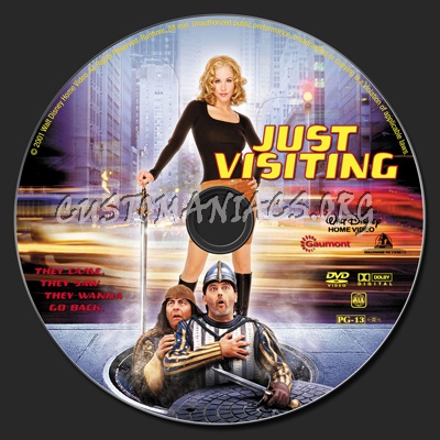 Just Visiting dvd label