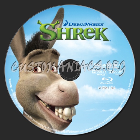 Shrek blu-ray label