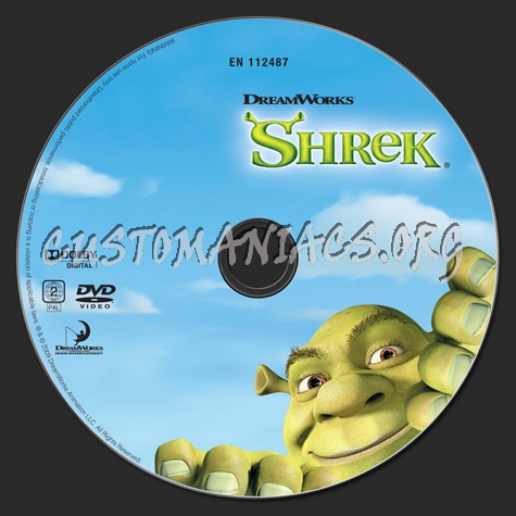 Shrek dvd label