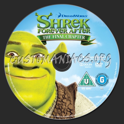 Shrek Forever After dvd label