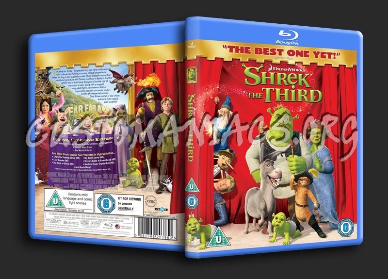 Shrek the Third blu-ray cover