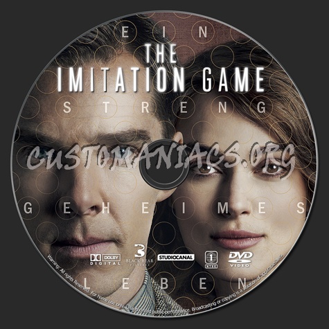 The Imitation Game dvd label