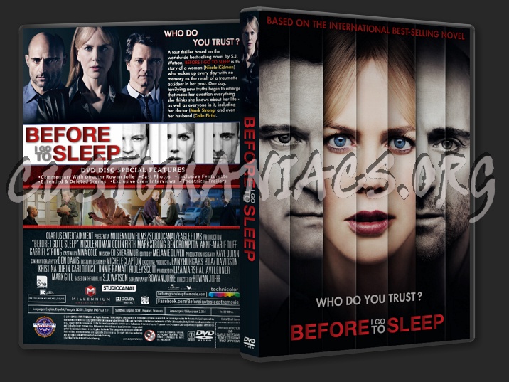 Before I Go to Sleep dvd cover