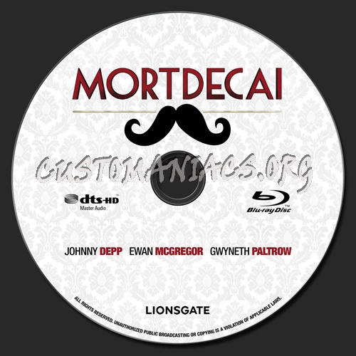 Mortdecai blu-ray label