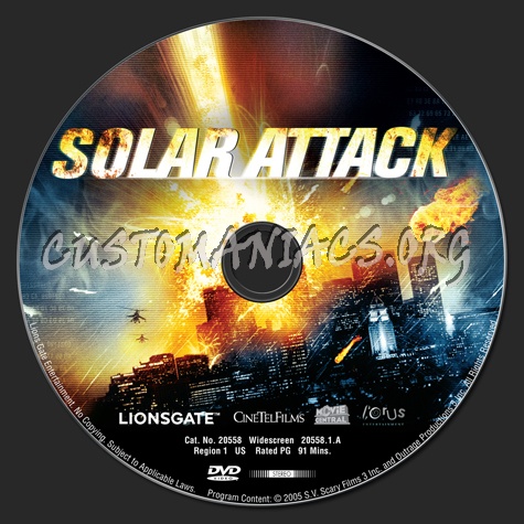 Solar Attack dvd label