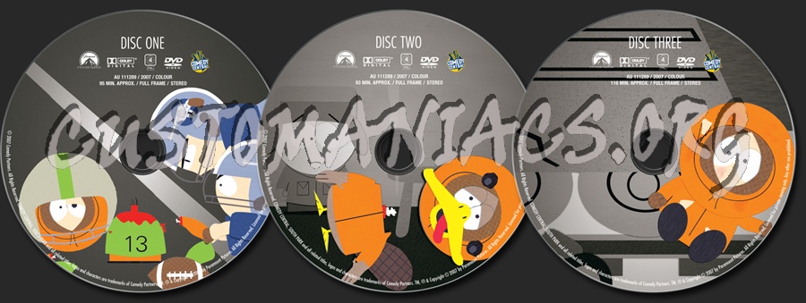 South Park Season 1 dvd label