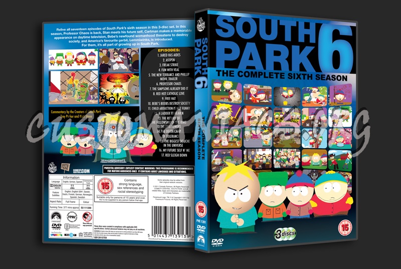 South Park Season 6 dvd cover