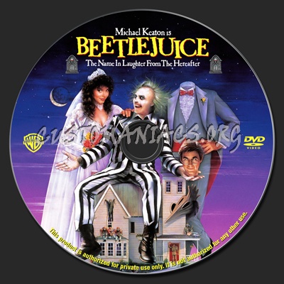 Beetlejuice dvd label