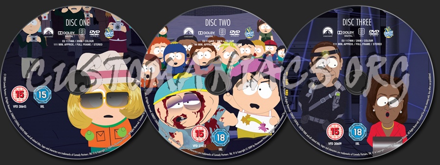 South Park Season 12 dvd label