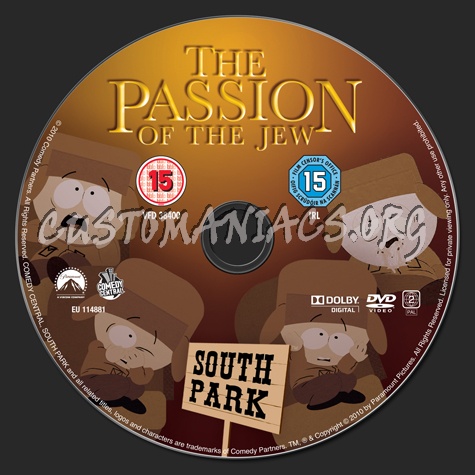 South Park The Passion of the Jew dvd label