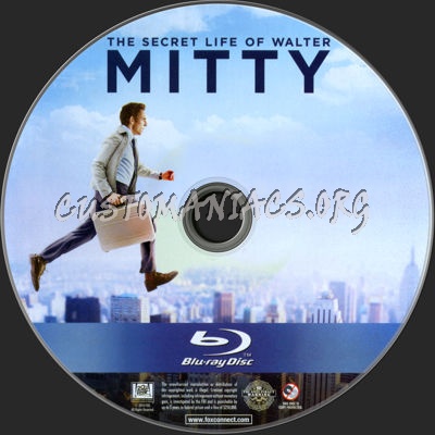 The Secret Life of Walter Mitty blu-ray label