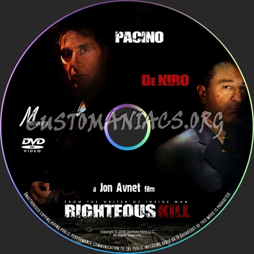 Righteous Kill dvd label