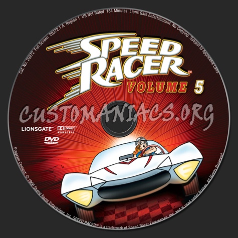 Speed Racer Volume 5 dvd label