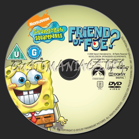 Spongebob Squarepants Friend or Foe dvd label - DVD Covers & Labels by ...