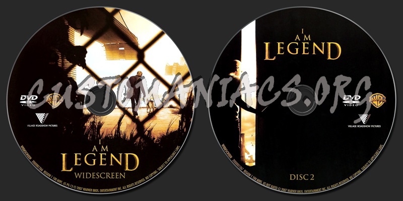 I Am Legend dvd label