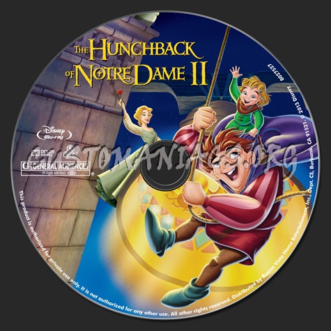 The Hunchback of Notre Dame II blu-ray label