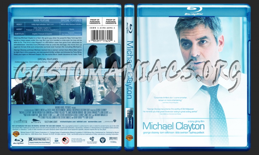 Michael Clayton blu-ray cover