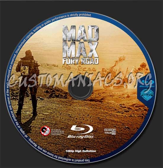 Mad Max Fury Road blu-ray label