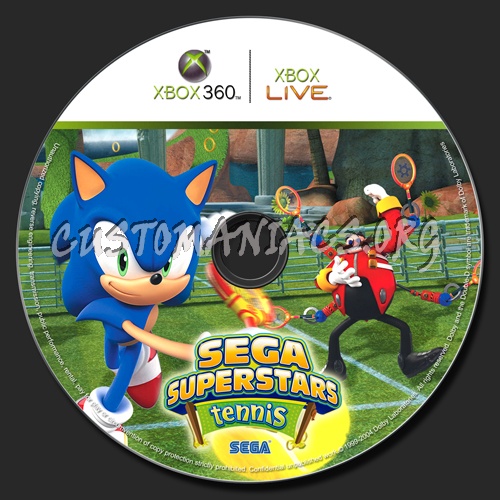 Sega Superstar Tennis dvd label