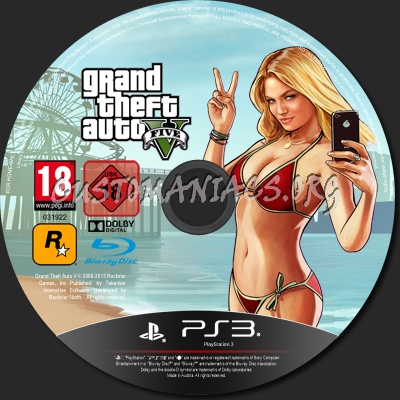 Grand Theft Auto 5 dvd label