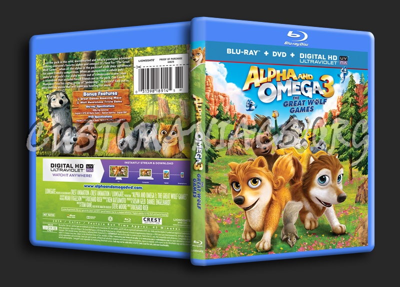 Alpha and Omega 3 The Great Wolf Games blu-ray cover