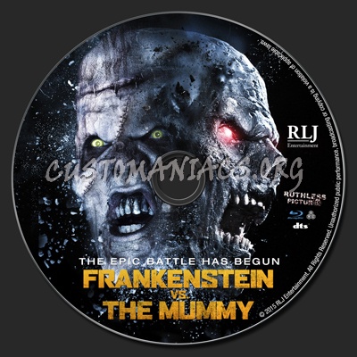 Frankenstein vs. The Mummy blu-ray label