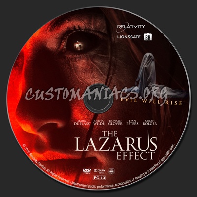 The Lazarus Effect dvd label