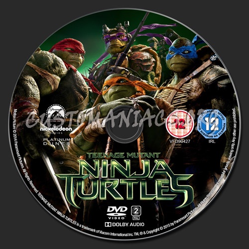 Teenage Mutant Ninja Turtles: Mutant Mayhem (2023) R1 Custom DVD Label 