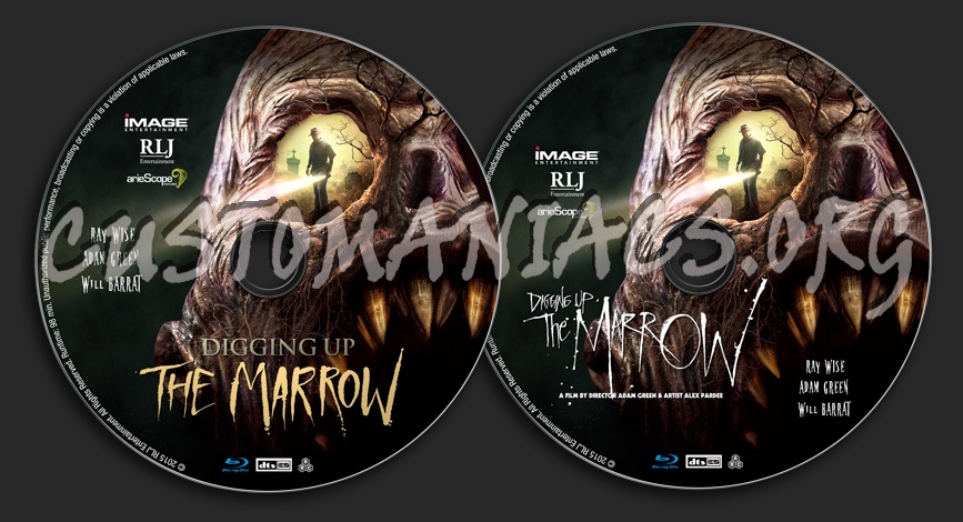 Digging Up the Marrow blu-ray label