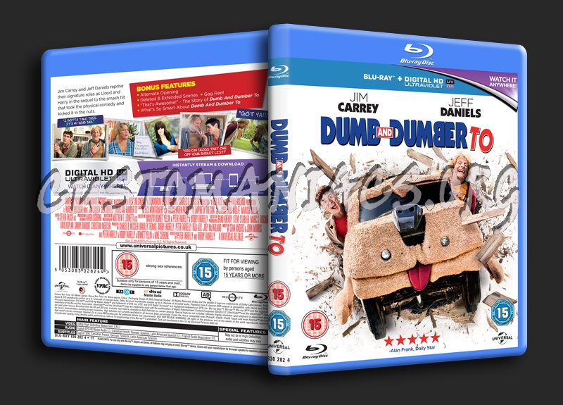 Dumb and Dumber To blu-ray cover