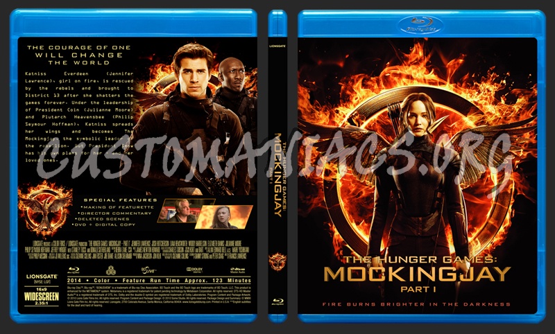 The Hunger Games: Mockingjay - Part 1 blu-ray cover