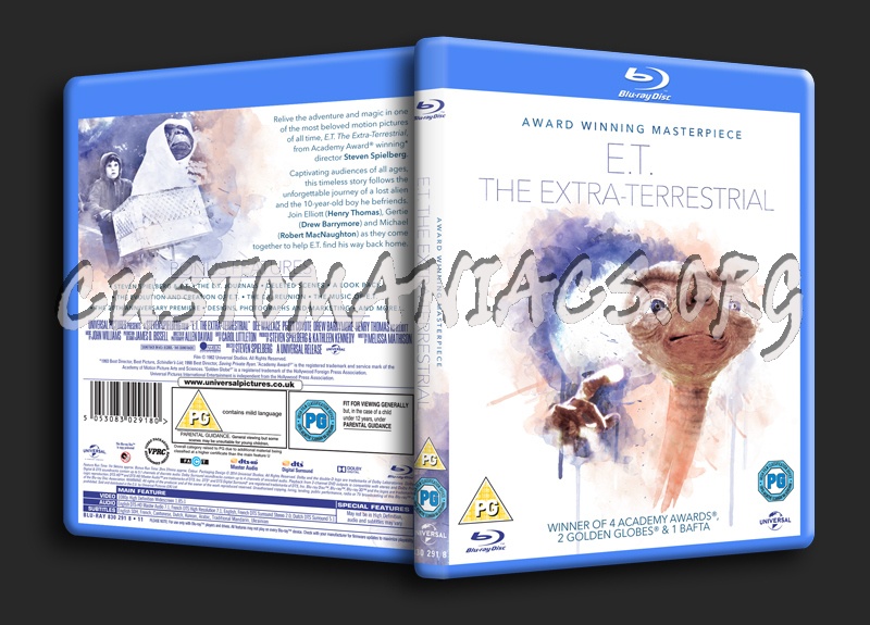 ET The Extra Terrestrial blu-ray cover