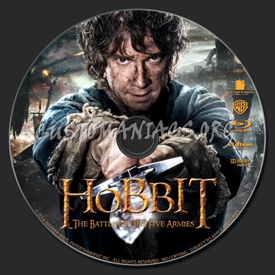 The Hobbit: The Battle Of The Five Armies blu-ray label