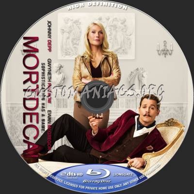 Mortdecai blu-ray label