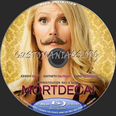 Mortdecai blu-ray label